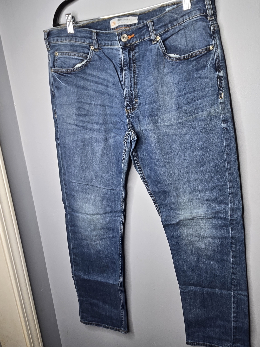 Lee Modern Series L231 Slim Fit Tapered Jeans 36x32 Medium Wash Stretch Denim